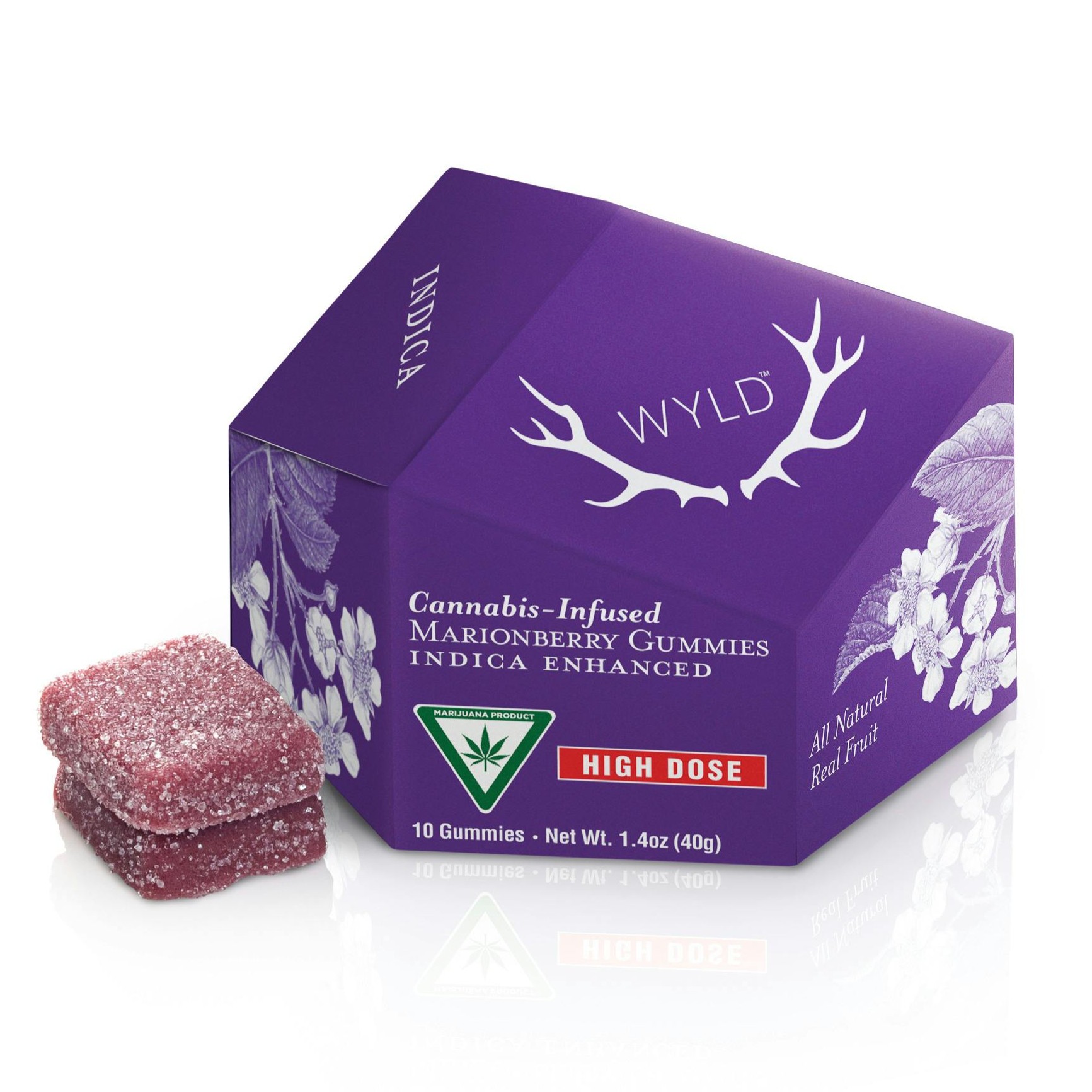 Photograph of product: Wyld Marionberry Gummies 200mg Rec