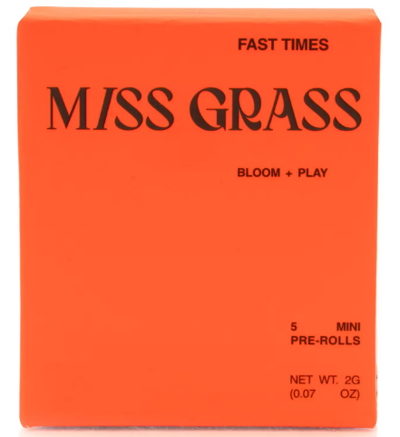 Photograph of product: Miss Grass Fast Times (S) Pre-Roll Multi Pack 0.4g 5pk