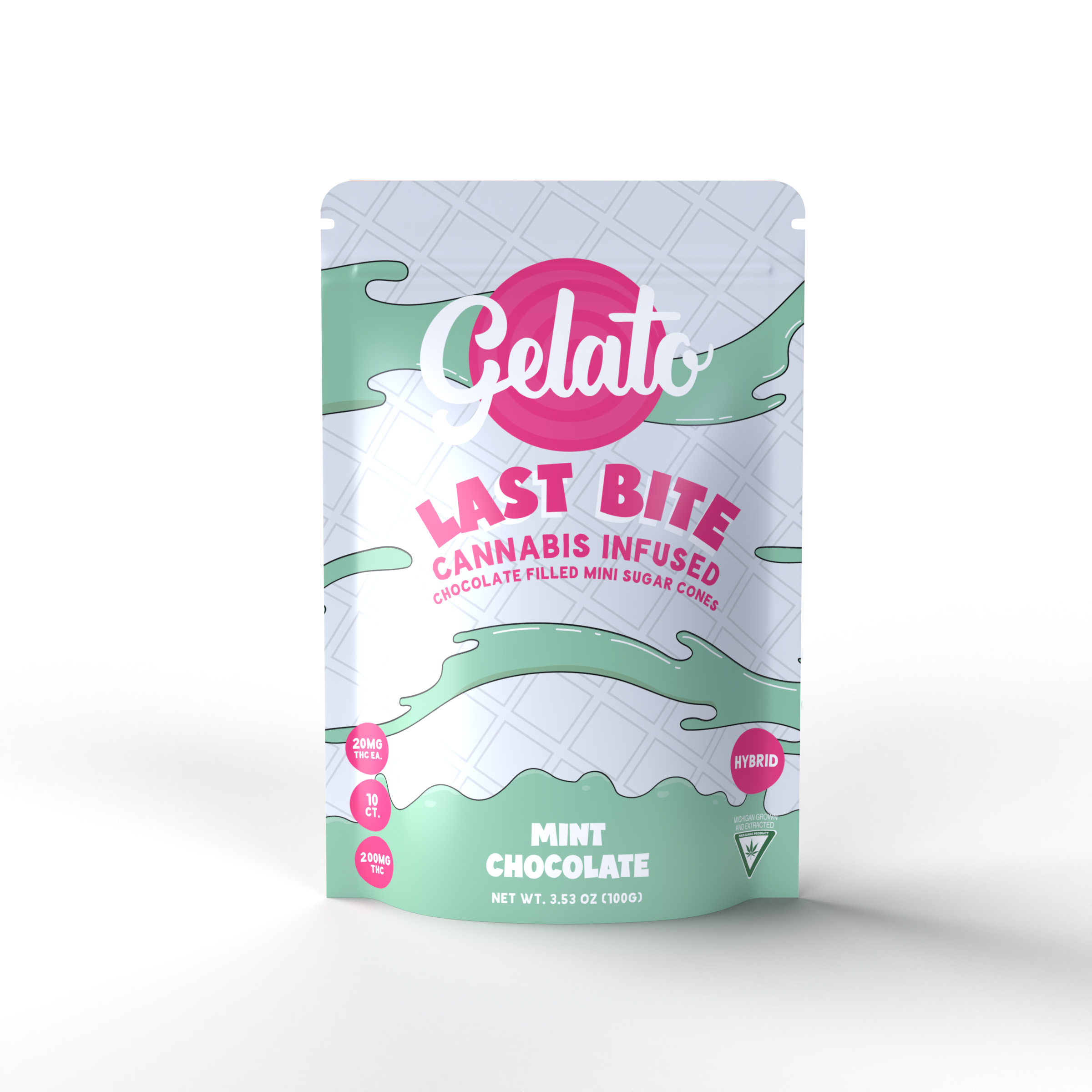 Photograph of product: Gelato - 200mg Last Bites - Mint Chocolate