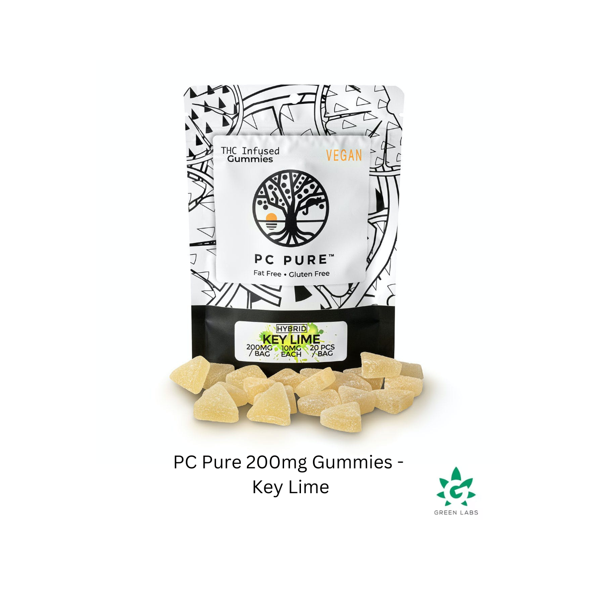 Photograph of product: (REC) PC Pure Key Lime 200mg Gummies
