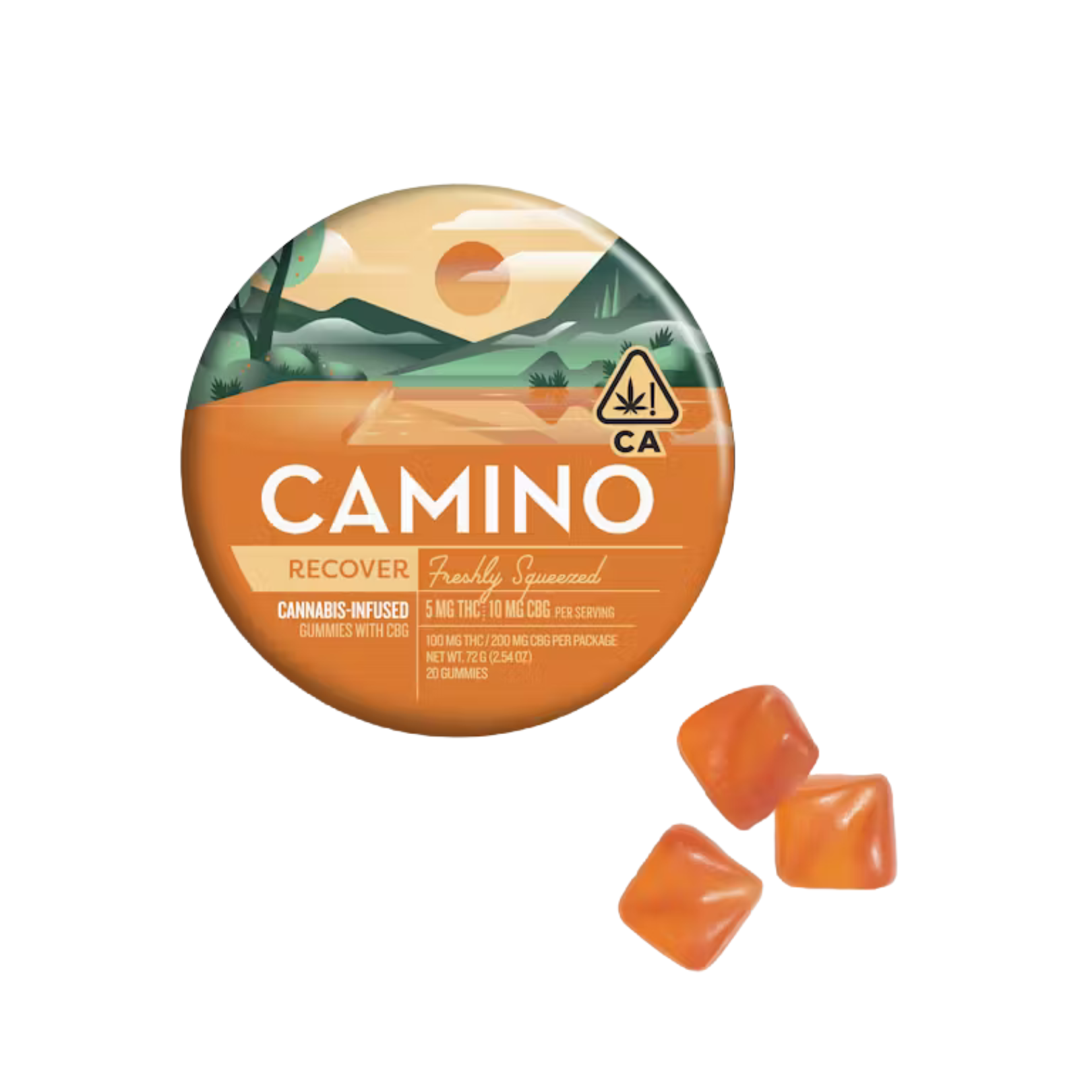 Photograph of product: FRESHLY SQUEEZED RECOVER GUMMIES (1:2 THC:CBG)