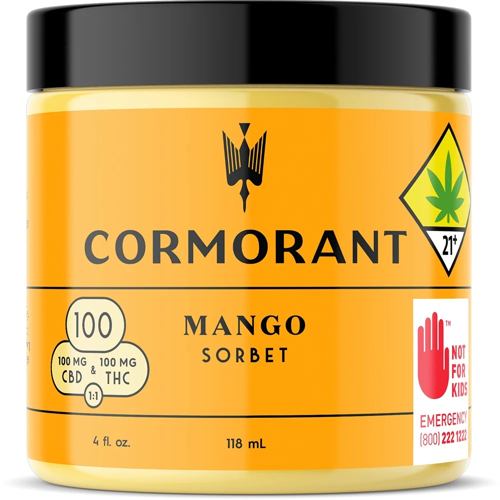 Photograph of product: Mango 1:1 CBD Sorbet 200mg | 4oz