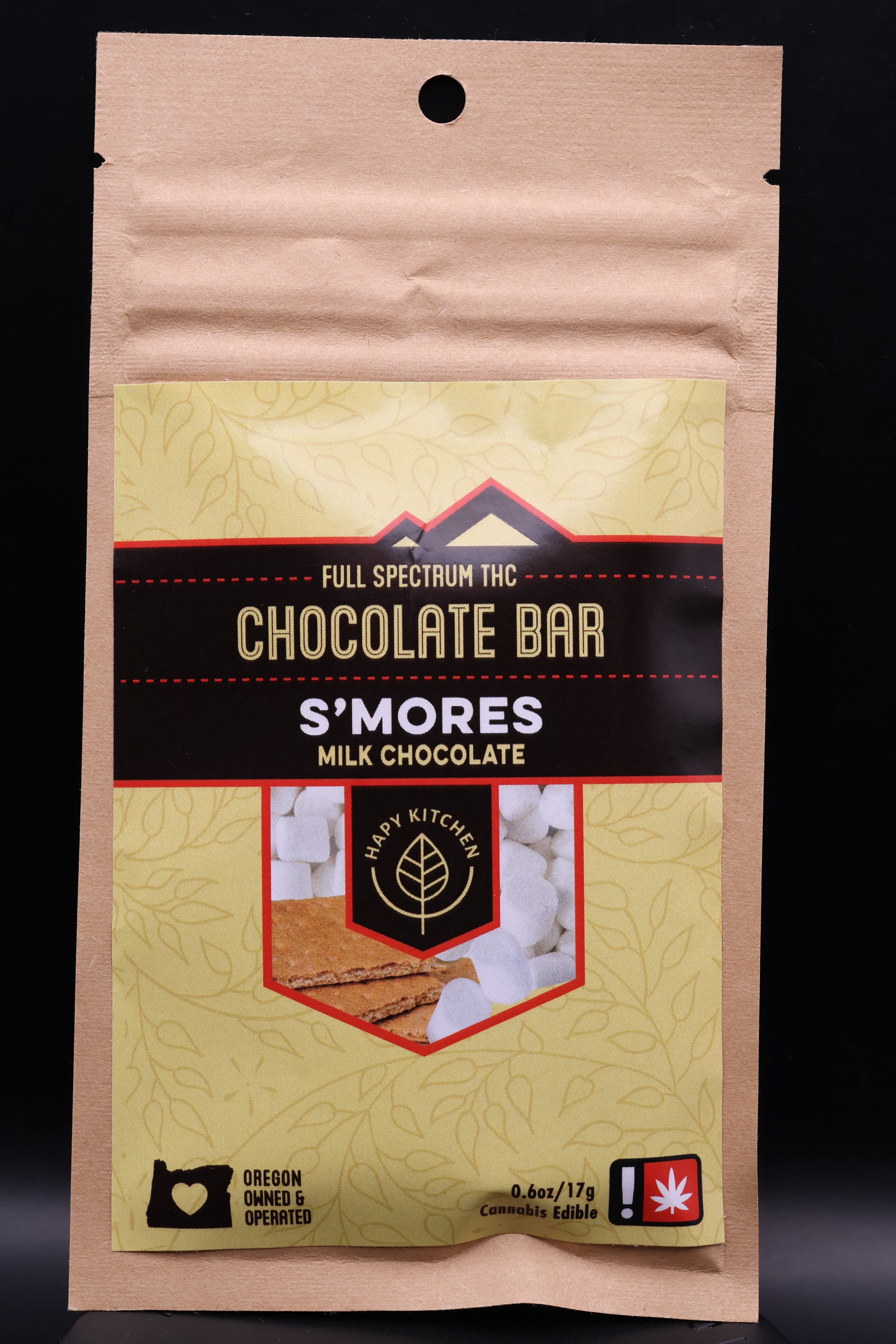 Photograph of product: S'mores 100mg Milk Chocolate Bar (Hapy Kitchen)