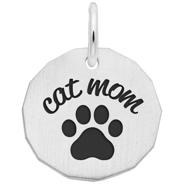 Photograph of product: Cat Mom | Sterling Silver Charm