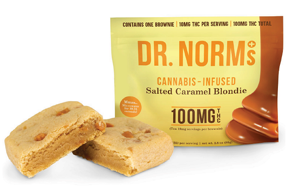 Photograph of product: Dr. Norm's Salted Caramel Blondie 100mg