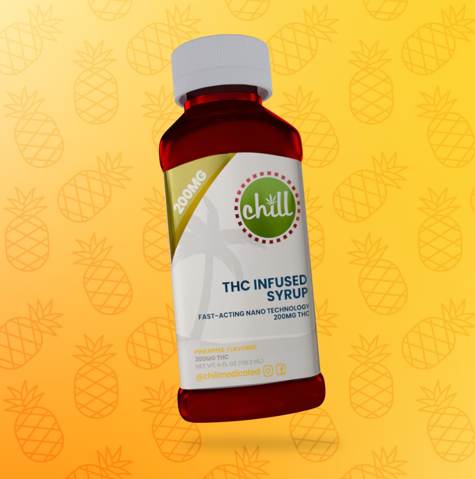 Photograph of product: CHILL MEDICATED | PINEAPPLE - MEDICATED SYRUP | 200MG