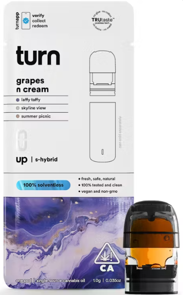 Photograph of product: [Turn] Solventless Pod - 0.5g - grapes n cream (H)