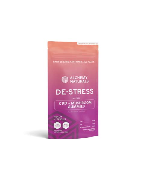 Photograph of product: Alchemy Naturals De-Stress Gummies 10mg TH-oui: 10mg CBD 10pk