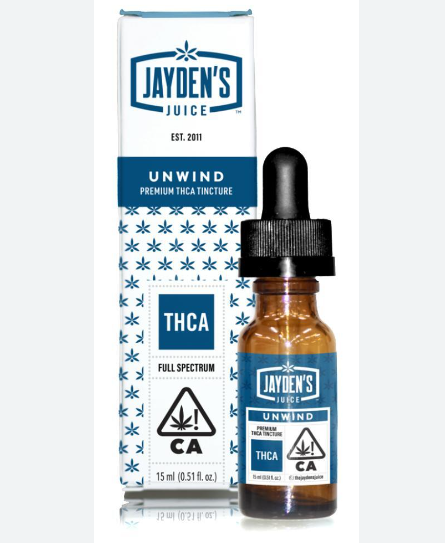 Photograph of product: Jayden's Juice Unwind TH-ouia Tincture 15ml 550 Milligrams