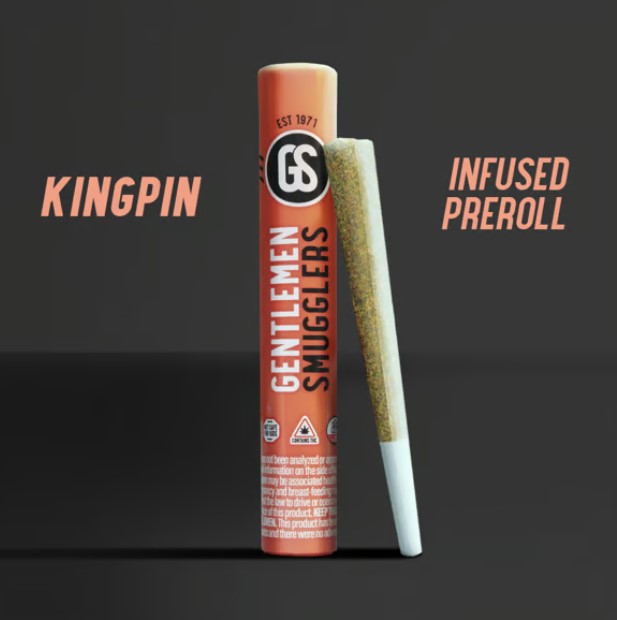 Photograph of product: 1g Maui Waui Kingpin Infused Pre-Roll