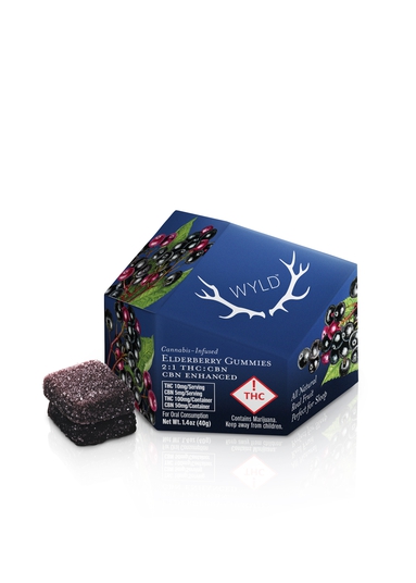 Photograph of product: Wyld - Gummies - Elderberry (2:1) (TH-oui:CBN) 100mg