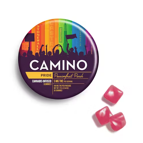Photograph of product: Camino 200mg Gummies - Passionfruit Punch