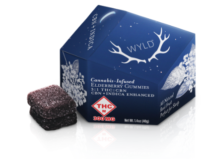 Photograph of product: WYLD 300MG 3:1 ELDERBERRY TH-oui/CBN Oui'd GUMMIES