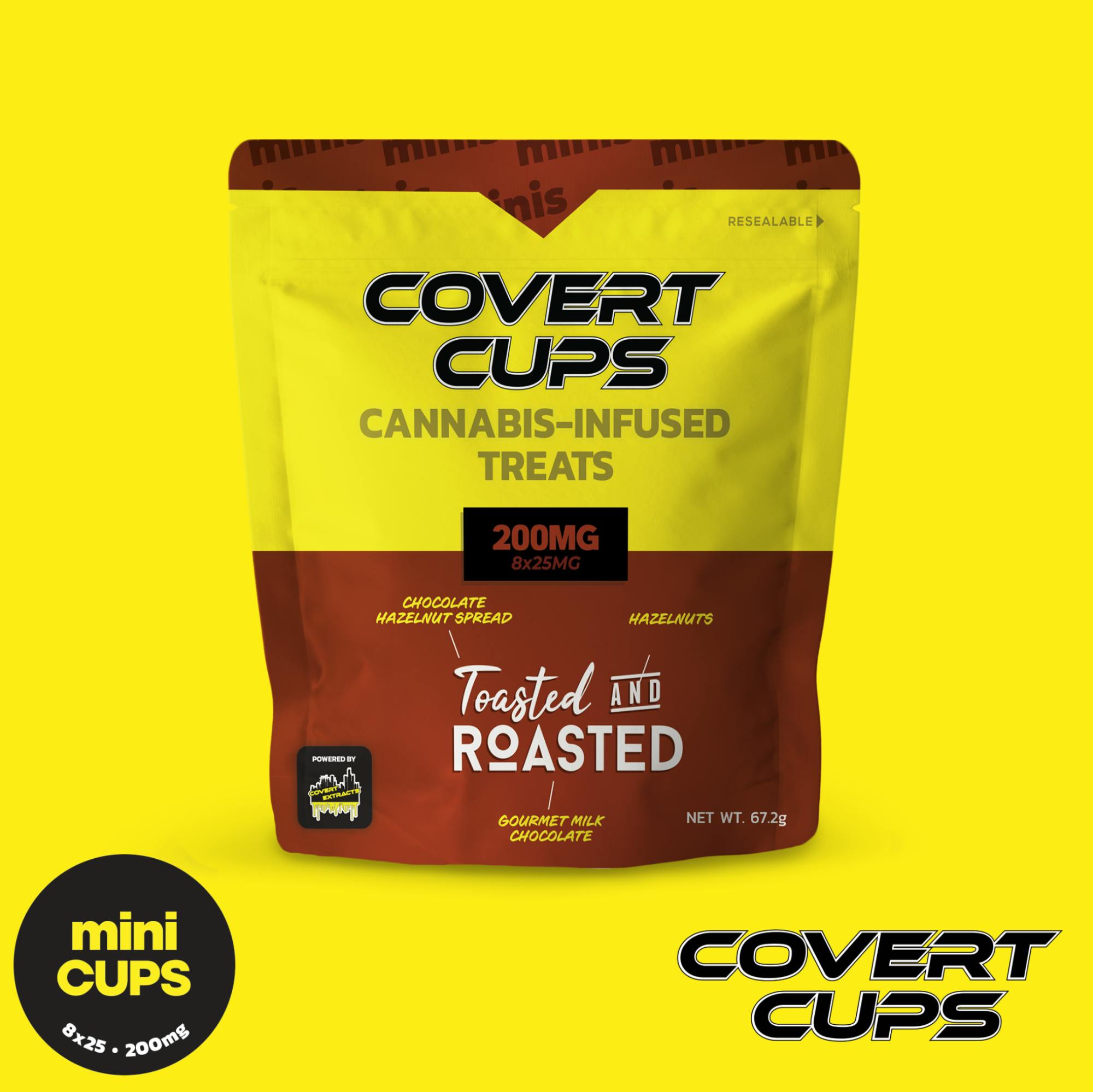 Photograph of product: COVERT CUPS | TOASTED N ROASTED | MINI CUPS | 200MG