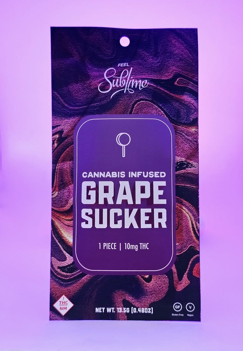 Photograph of product: MVE - Sublime Grape Sucker (1pc / 10mg)