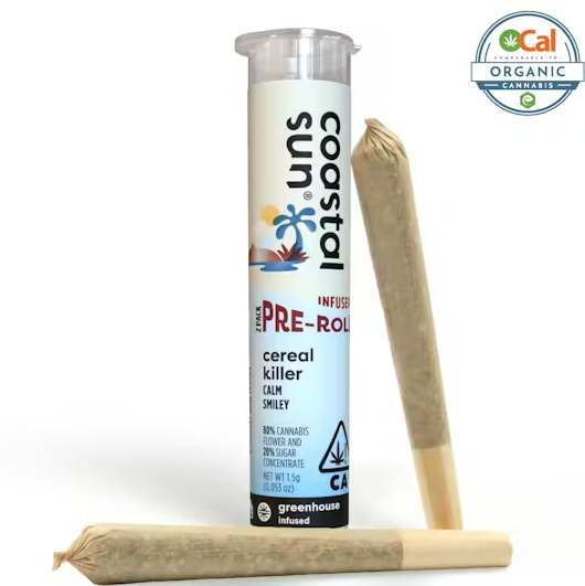 Photograph of product: Cereal Killer (H) INFUSED PREROLLS 2pk - Coastal Sun