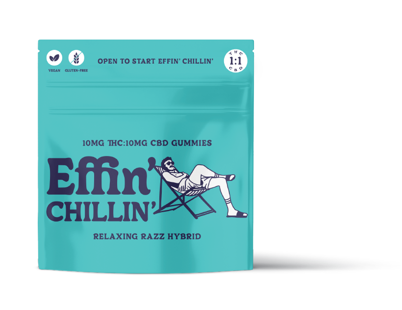 Photograph of product: Chillin' - Relaxing Razz - 1:1 TH-oui/CBD | Gummy 10-Pack
