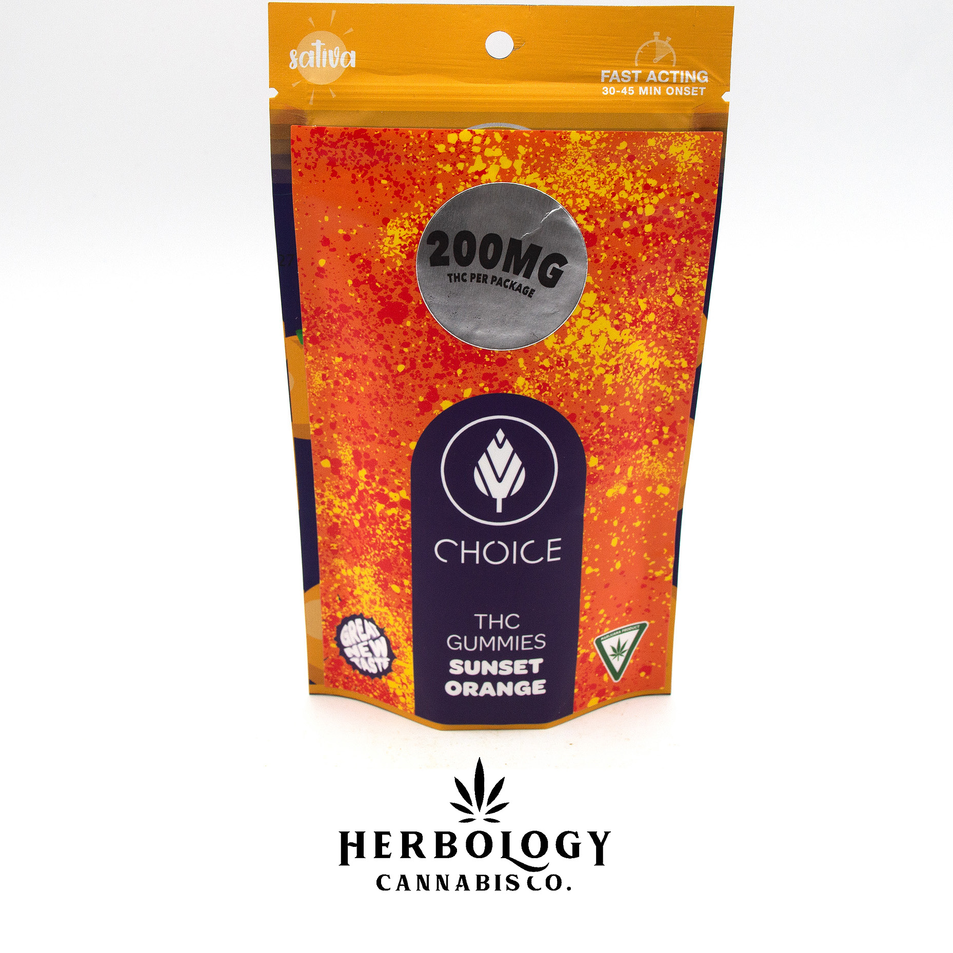 Photograph of product: Choice Chews | Gummy | Sunset Orange | 200mg