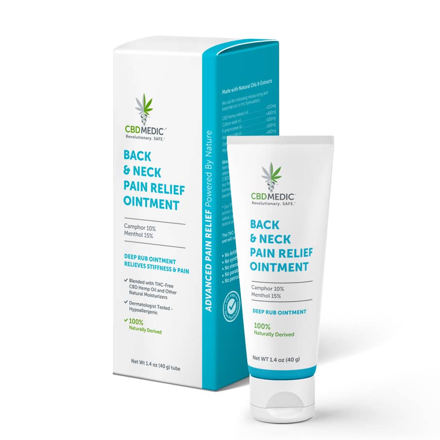 Photograph of product: CBD Medic | CBD | Back & Neck Pain Relief Ointment | 39.2 g