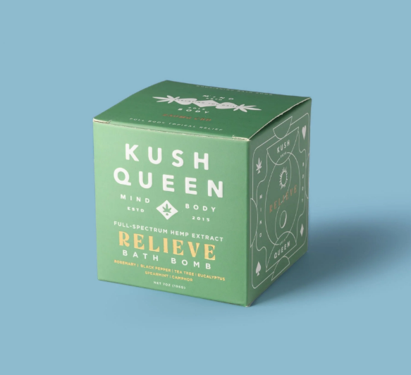 Photograph of product: RELIEVE LEMON OZ KUSH 2:1 TH-oui:CBD BATHBOMB