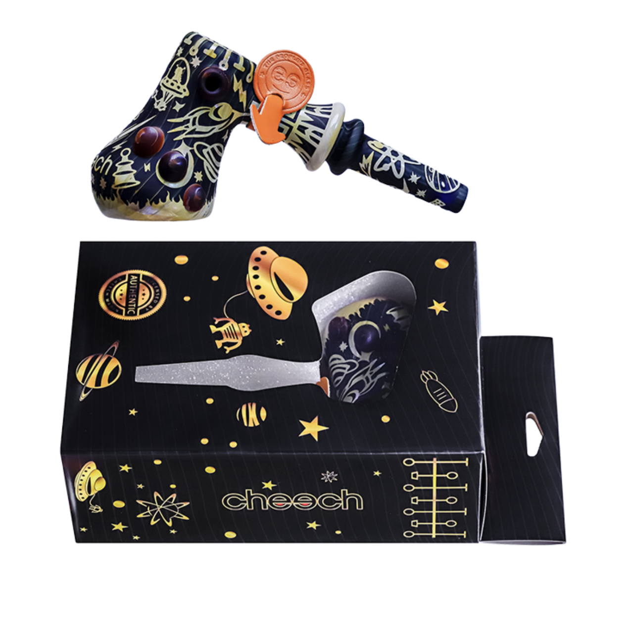Photograph of product: Cheech Glass | Space Abduction Bubbler Handpipe