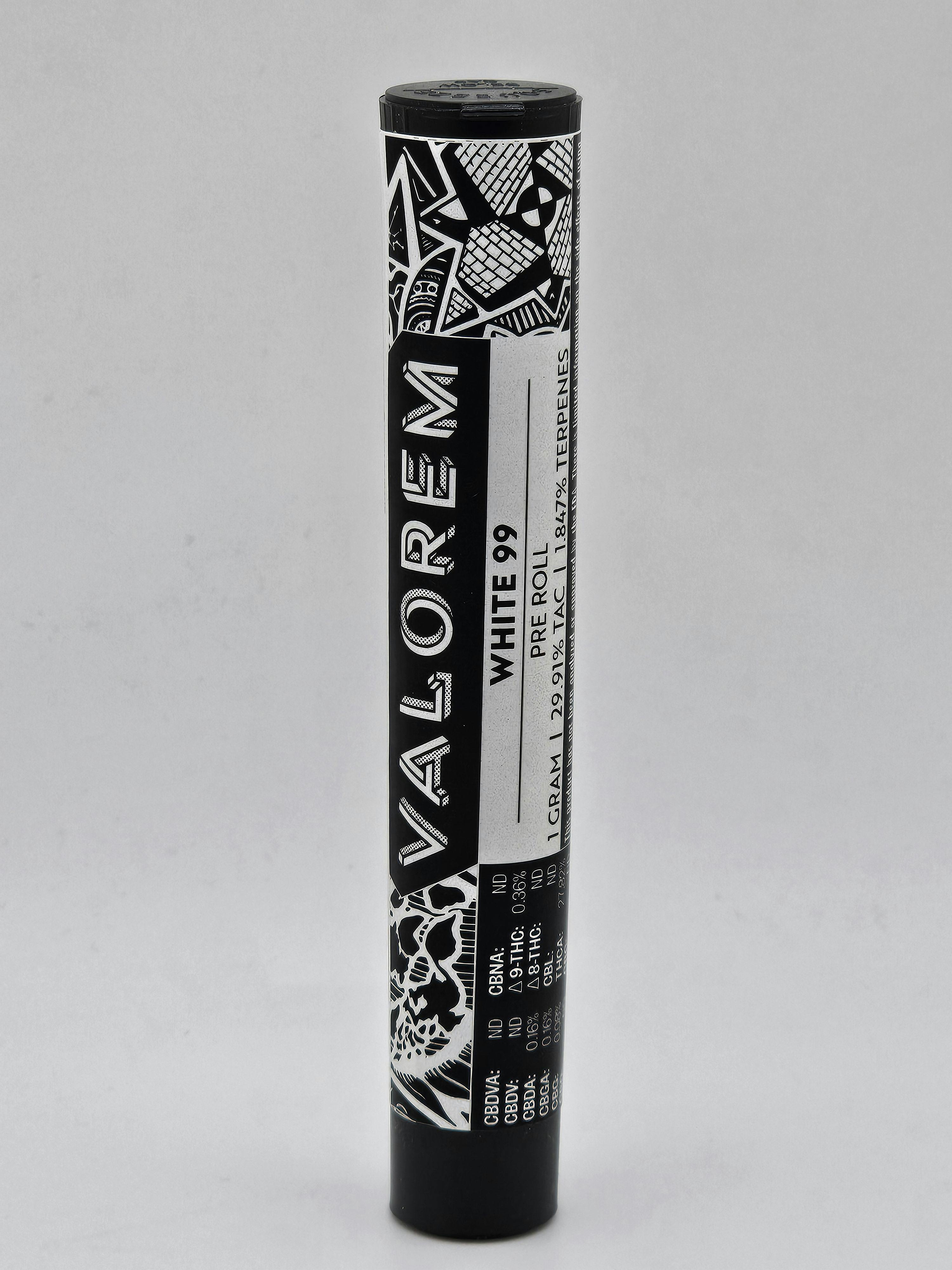 Photograph of product: WHITE 99 1G PREROLL (H)
