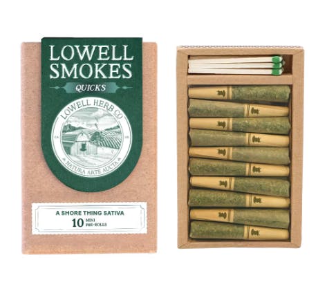 Photograph of product: Lowell | "Quick " Shore Thing | Oui'd Blend | Pre-Rolls | 10 Pack | 3.5g