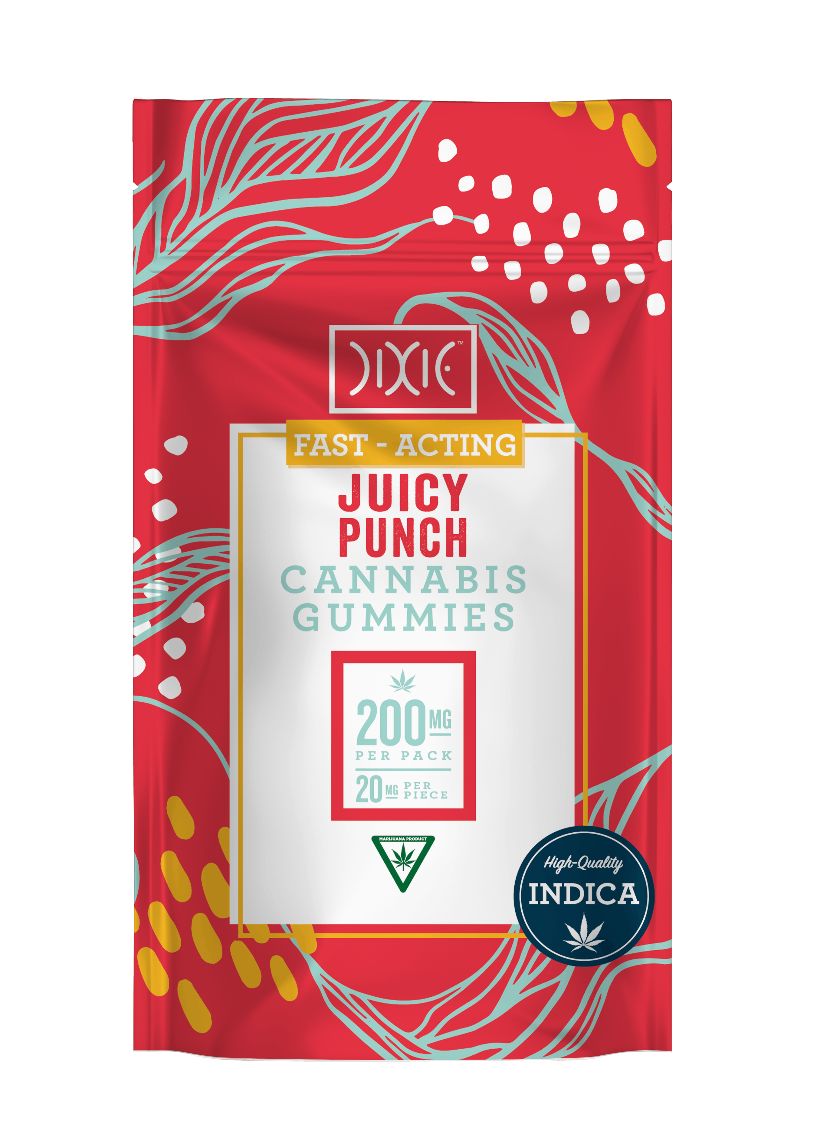 Photograph of product: Dixie Juicy Punch Nano Gummies (200mg)