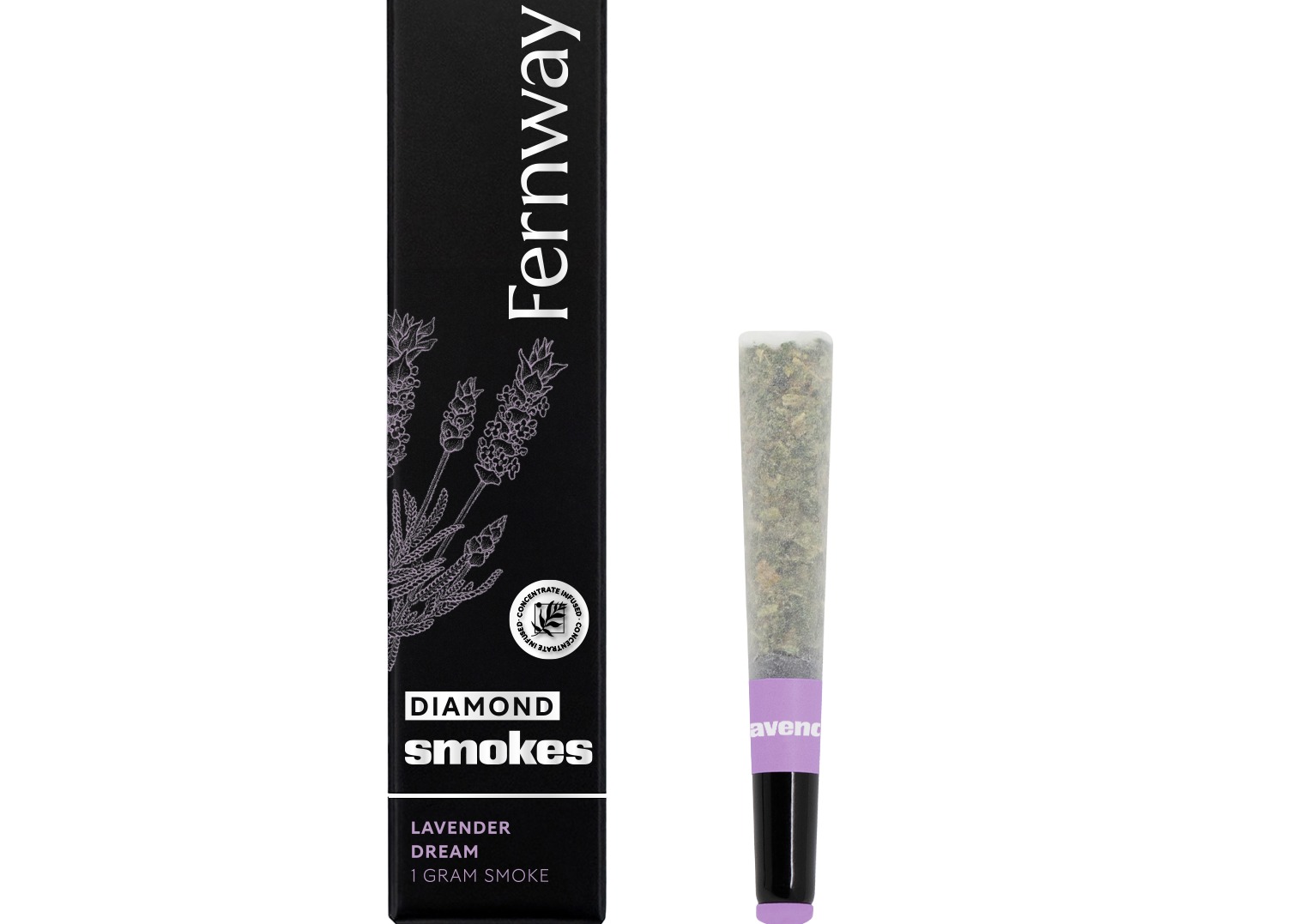 Photograph of product: Fernway Lavender Dream 1g Diamond Infused Pre-Roll