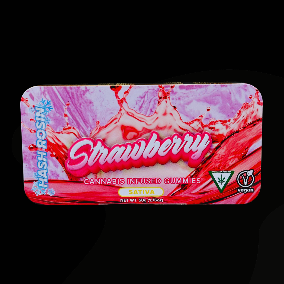 Photograph of product: Muha Meds 200mg au chocolat Rosin Gummies | Strawberry