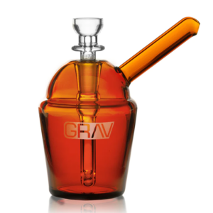 Photograph of product: Grav Slush Cup Pocket Bubbler Color: Amber