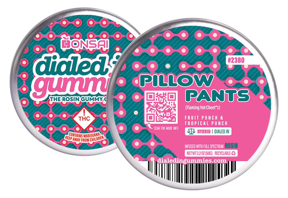 Photograph of product: Dialed In | Rosin Gummies (H) Pillow Pants 100mg