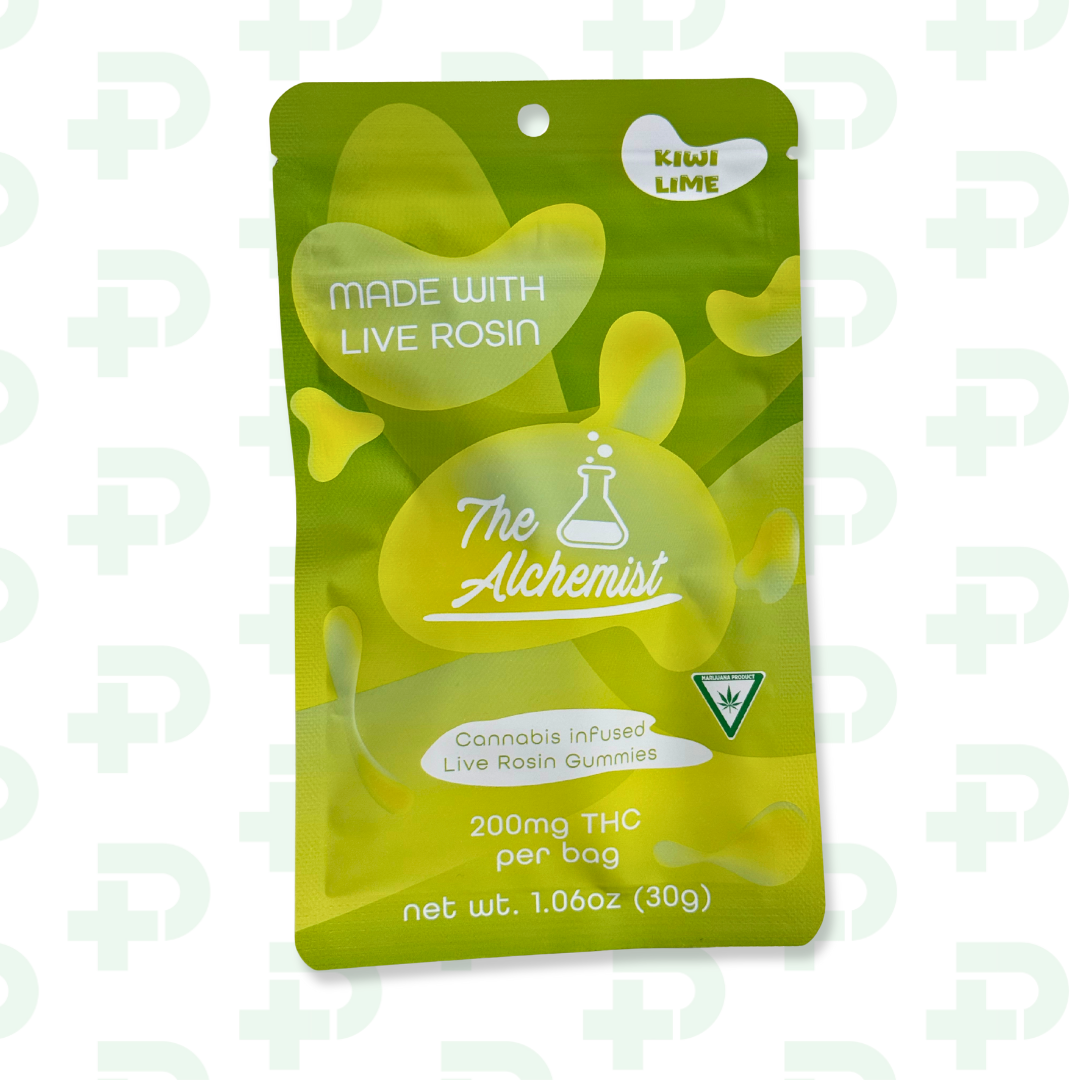 Photograph of product: The Alchemist 200mg Live Rosin Gummies - Kiwi Lime