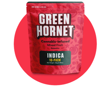 Photograph of product: Green Hornet - Oui'd Mixed Fruit Gummies 500mg