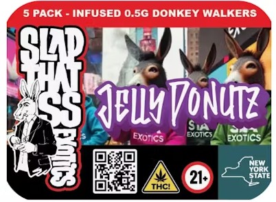 Photograph of product: Slap That Ass | Jelly Donutz Infused Pre-Roll 5 Pack | 2.5g
