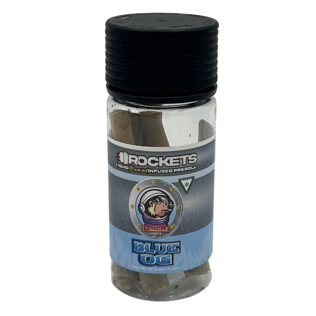Photograph of Product: Tokers Choice - Rockets 5pk - Blue OG (5g)