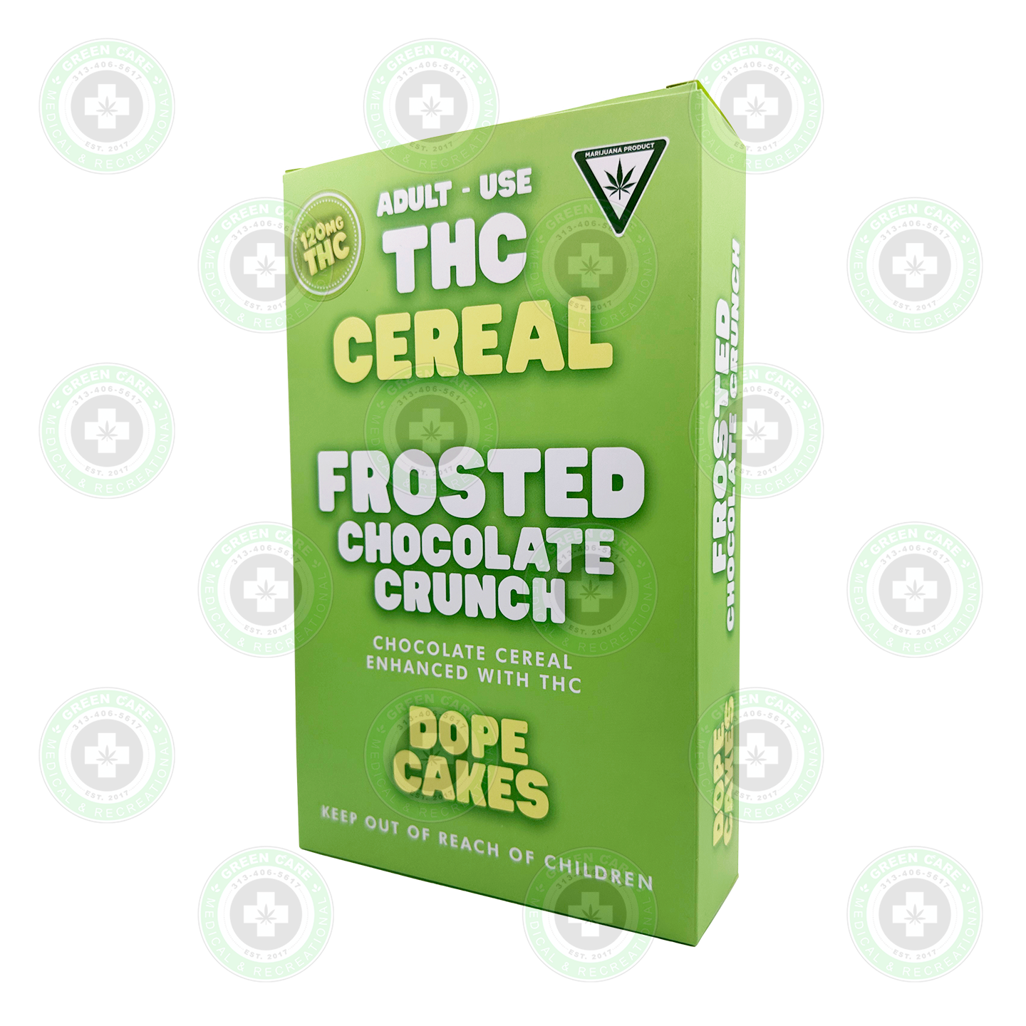 Photograph of product: Dope Cakes - Frosted Chocolate Krispie Cereal 120mg | 3/$25