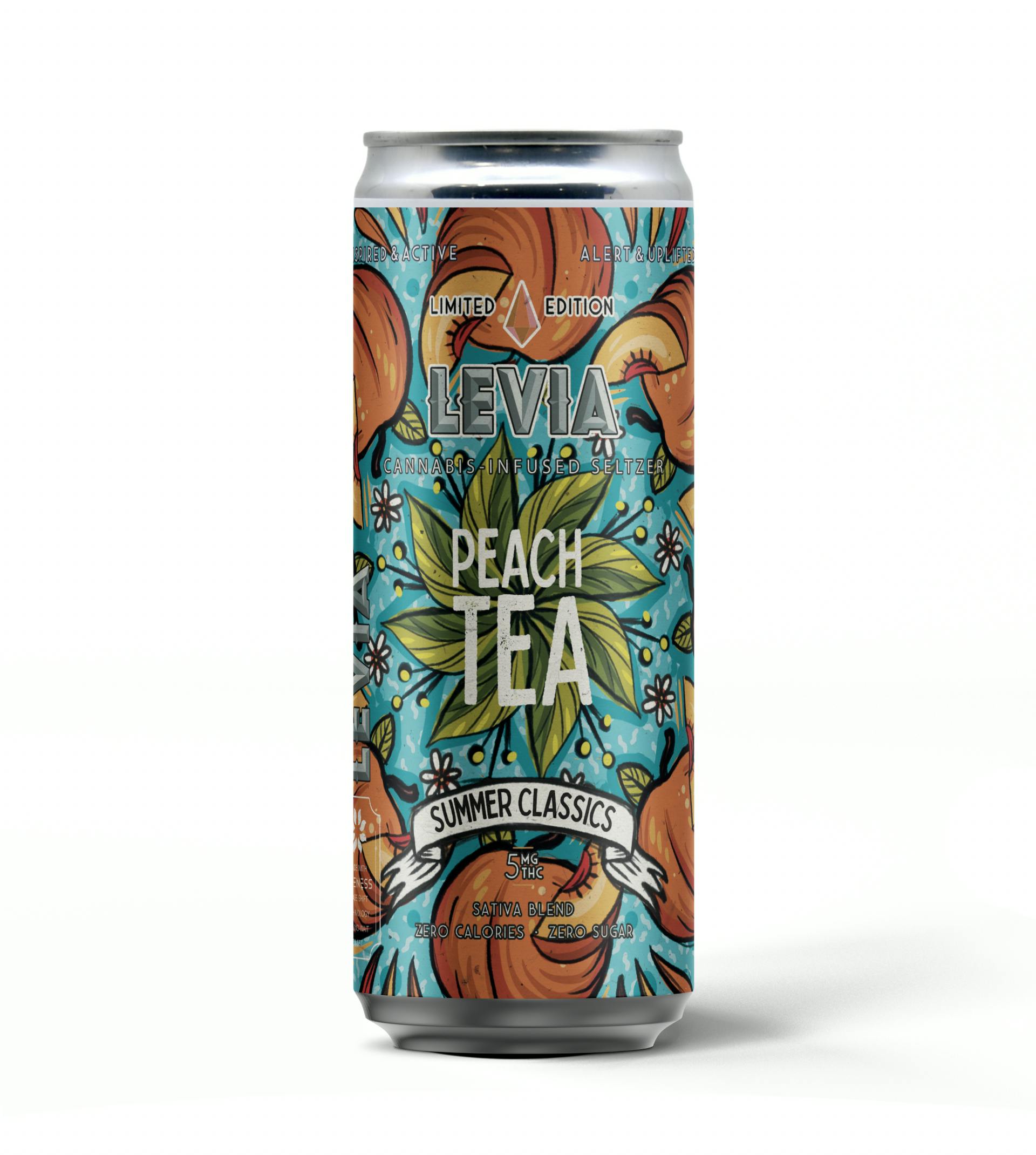 Photograph of product: Peach Tea (S) | 5mg Seltzer | Levia
