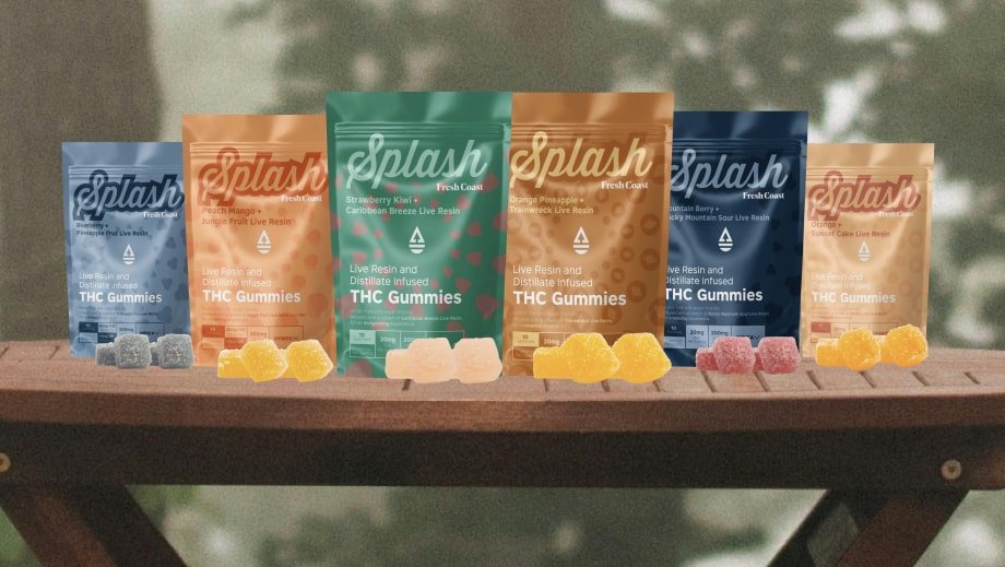 Photograph of product: SPLASH PINEAPPLE GUMMIES TH-oui:TH-ouiV 200MG:50MG