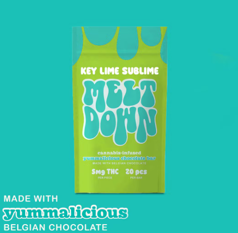 Photograph of product: Meltdown | 20pc Key Lime Bar | 100mg