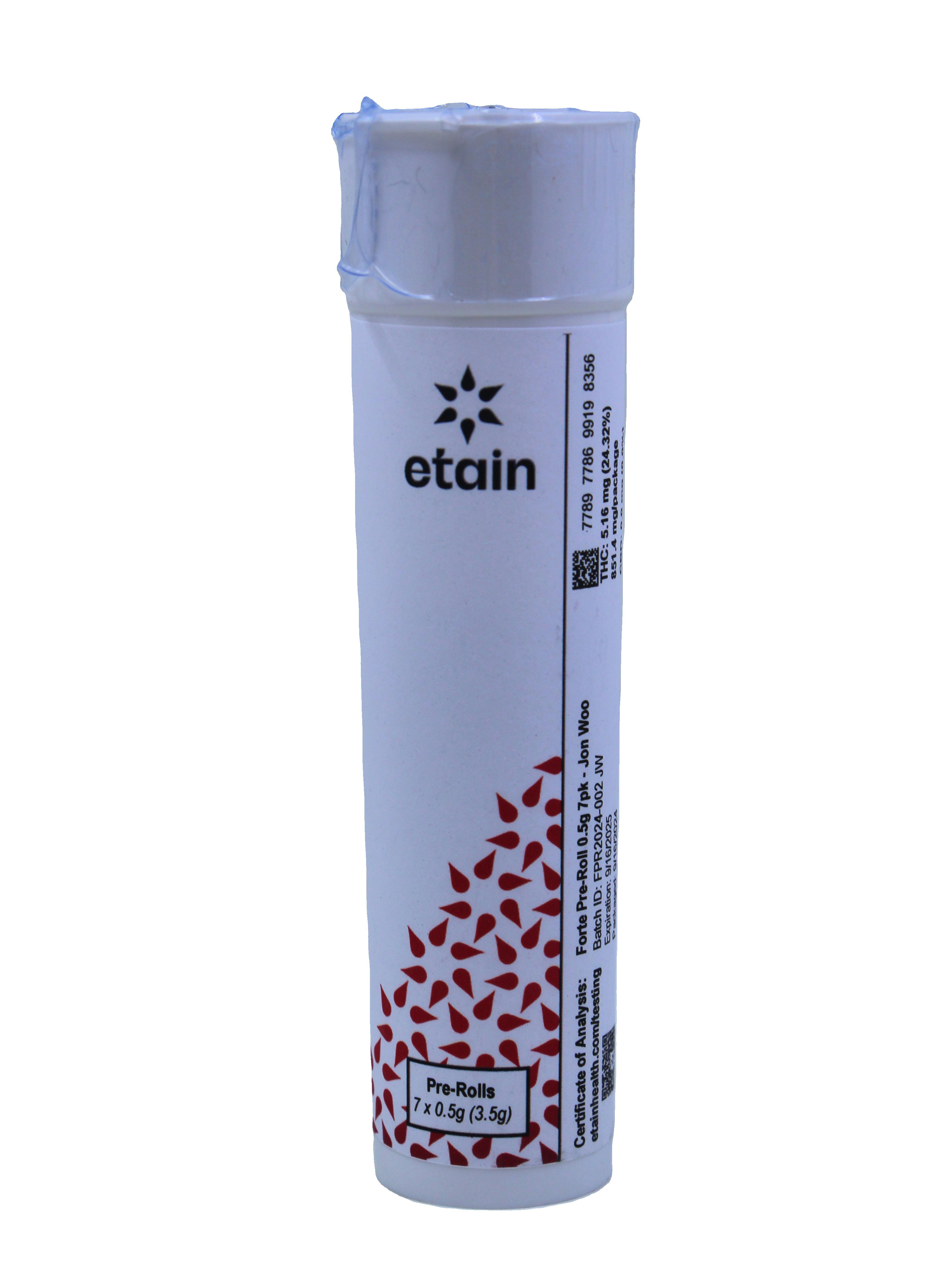 Photograph of product: Etain Forte - Jon Woo Pre-Roll - 7 Pack