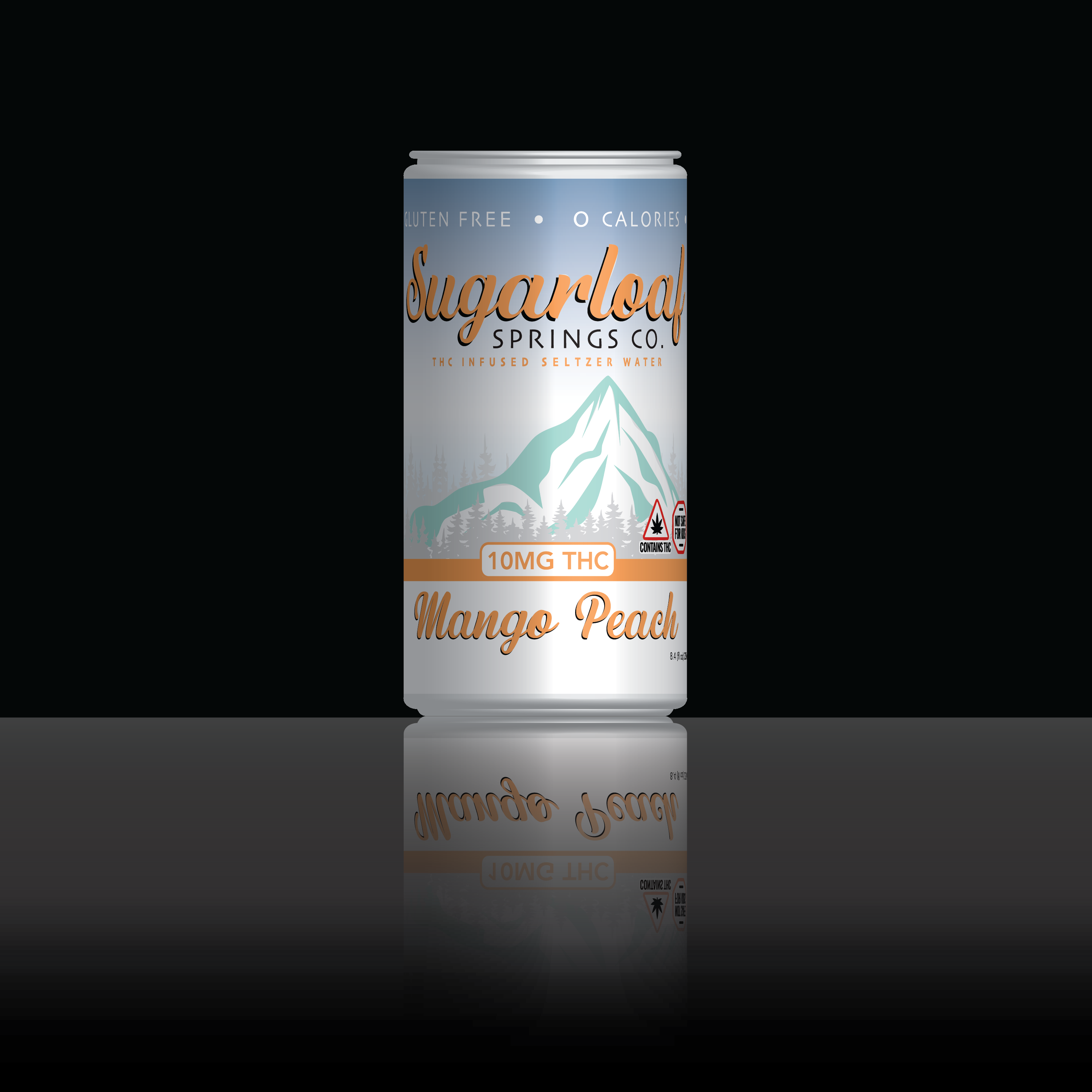 Photograph of product: Sugarloaf Springs Mango Peach Seltzer 10mg