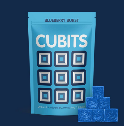 Photograph of product: Cubits - Blueberry Burst 100mg 20pk Gummies