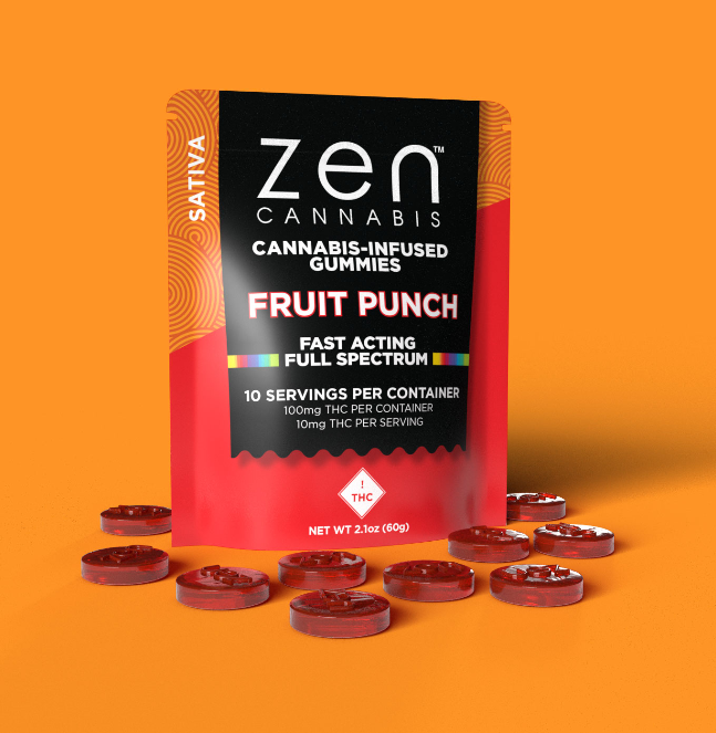 Photograph of product: Fruit Punch - 100MG 20 PK - Gummies Oui'd (TAX INCLUDED)