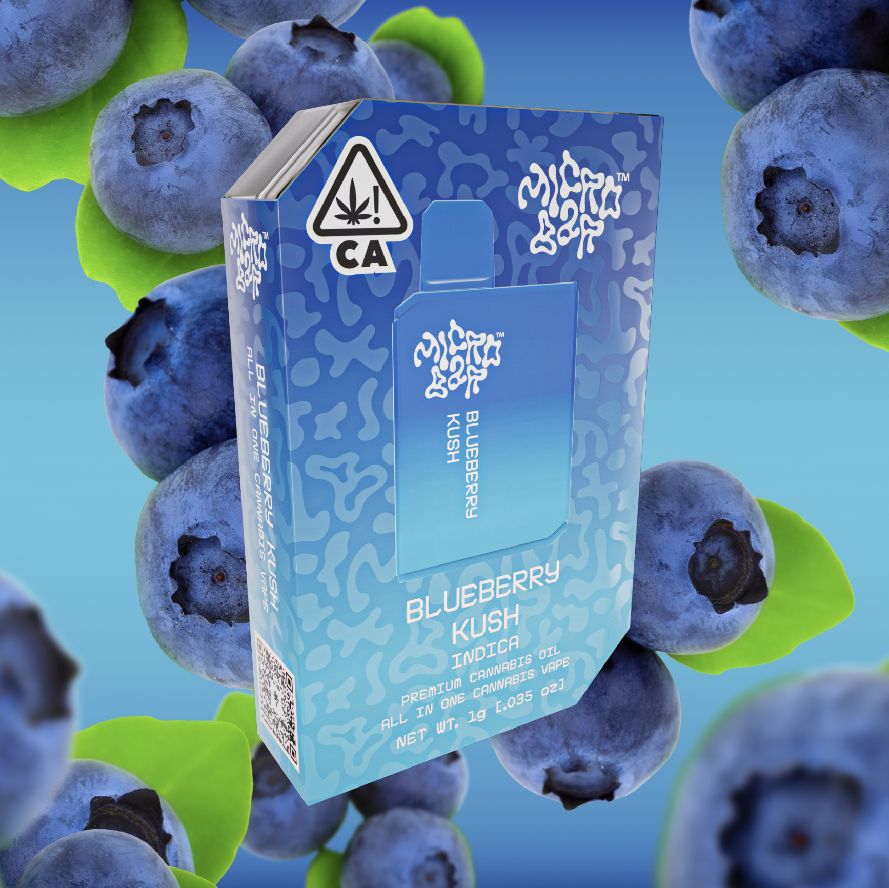 Photograph of product: Micro Bar AIO 1g - Blueberry Kush (I)