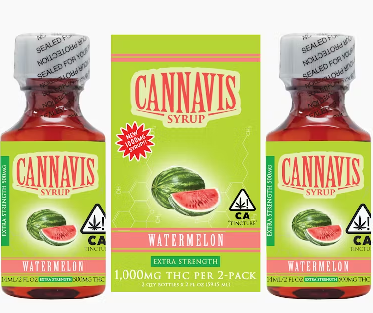 Photograph of Product: Cannavis Watermelon Syrup 2PK 1000mg 4oz