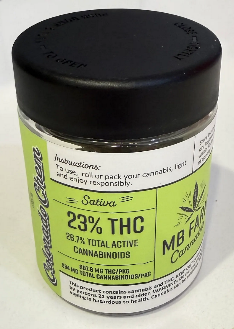 Photograph of Product: Colorado Chem Flower | Sativa | MB Farm Cannabis - 3.5g