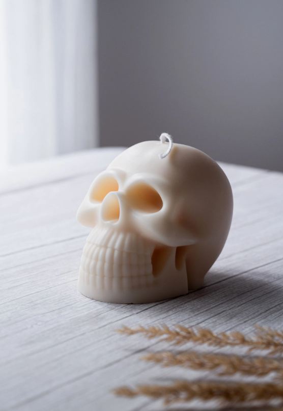 Photograph of product: Skull Halloween Soy Candle