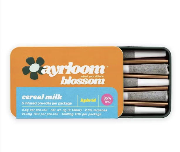 Photograph of product: Ayrloom - Cereal Milk Infused Preroll 5pk