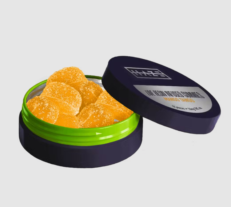 Photograph of product: Haze | Mangorita | Edibles | Live Rosin Gummies | 10mg x 10pk